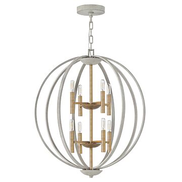 Hinkley Euclid 8-Light Pendant In Cement Gray