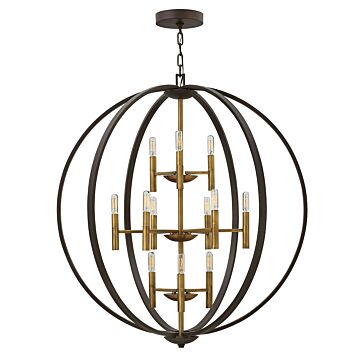 Hinkley Euclid 12-Light Pendant In Spanish Bronze