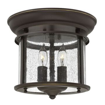 Hinkley Gentry 2-Light Flush Mount Ceiling Light In Olde Bronze