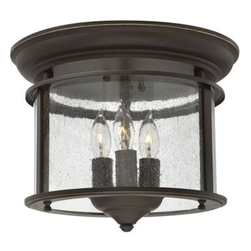 Hinkley Gentry 3-Light Flush Mount Ceiling Light In Olde Bronze