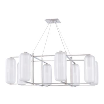 Pebble 8-Light Chandelier in Polished Nickel