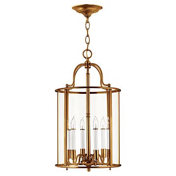 Hinkley Gentry 6-Light Pendant In Heirloom Brass