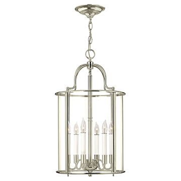 Hinkley Gentry 6-Light Pendant In Polished Nickel