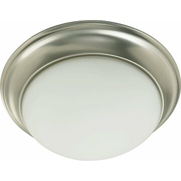 3507 Satin Opal Ceiling Mounts Two Light Ceiling Mount in Satin Nickel by Quorum International