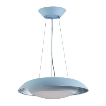 Iris LED Pendant in Silver Leaf   White by Maxim