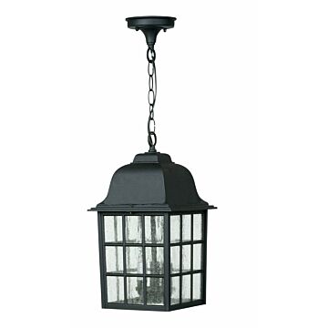 Grid Cage Cast Three Light Pendant in Textured Black by Craftmade