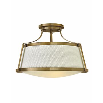 Hinkley Charlotte 3-Light Semi-Flush Ceiling Light In Brushed Caramel