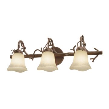 Vine Three Light Bath in Bark by Kalco