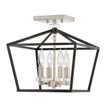 Hinkley Stinson 4-Light Semi-Flush Ceiling Light In Black
