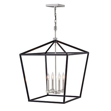 Hinkley Stinson 4-Light Chandelier In Black