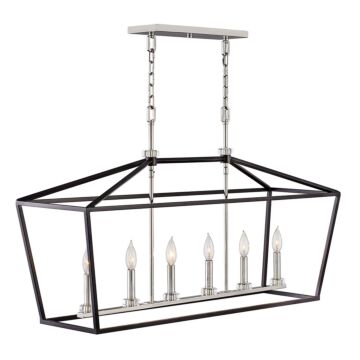 Hinkley Stinson 6-Light Linear Chandelier In Black