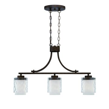 Craftmade Kenswick 3-Light Linear Chandelier in Peruvian Bronze