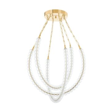 Celeste LED Chandelier in Vintage Brass by Corbett Lighting
