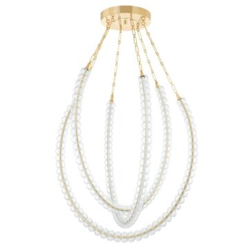 Celeste LED Chandelier in Vintage Brass by Corbett Lighting