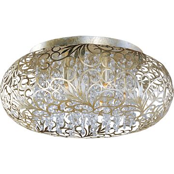 Arabesque LED Flush Mount in Golden Silver by Maxim