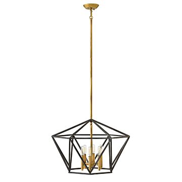 Hinkley Theory 6-Light Pendant In Aged Zinc