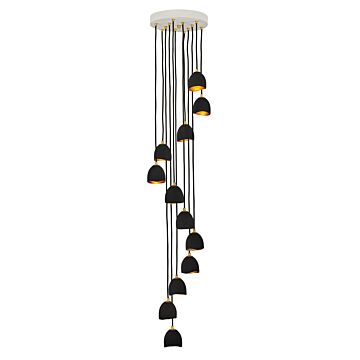 Hinkley Nula 12-Light Chandelier In Shell Black