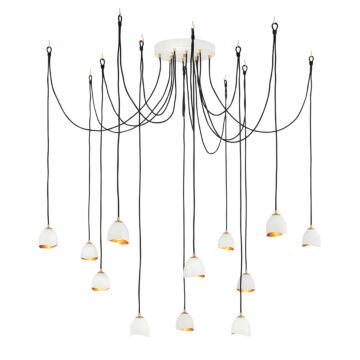 Hinkley Nula 12-Light Chandelier In Shell White