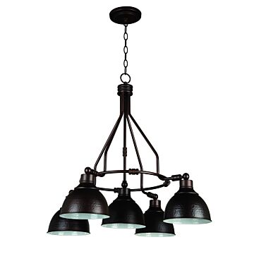 Timarron Five Light Chandelier in Aged Bronze Brushed by Craftmade