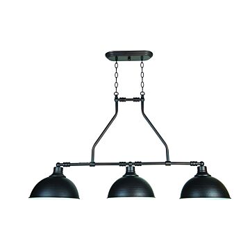 Timarron Three Light Island Chandelier in Aged Bronze Brushed by Craftmade