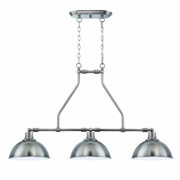 Timarron Three Light Island Chandelier in Antique Nickel by Craftmade