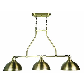 Timarron Three Light Island Chandelier in Legacy Brass by Craftmade