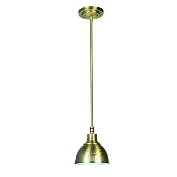 Timarron One Light Mini Pendant in Legacy Brass by Craftmade