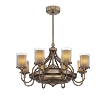 Savoy House Etesian 8 Light Fan D'Lier in Burnished Russet