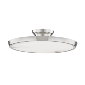 Draper LED Flush Mount in Polished Nickel by Hudson Valley