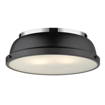 Duncan CH Two Light Flush Mount in Chrome by Golden