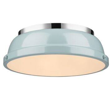 Duncan CH Two Light Flush Mount in Chrome by Golden