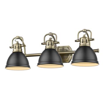 Duncan AB Three Light Bath Vanity in Aged Brass by Golden