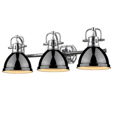 Duncan CH Three Light Bath Vanity in Chrome by Golden