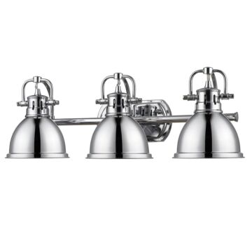 Duncan CH Three Light Bath Vanity in Chrome by Golden