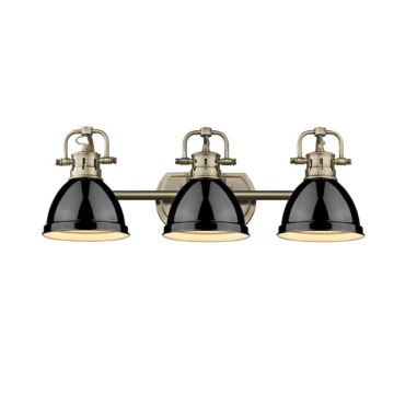 Duncan AB Three Light Bath Vanity in Aged Brass by Golden