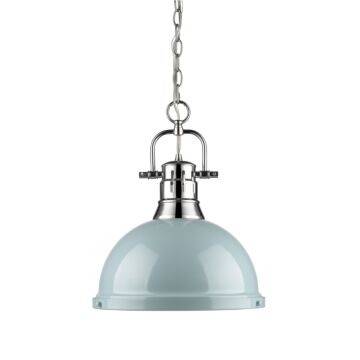 Duncan CH One Light Pendant in Chrome by Golden