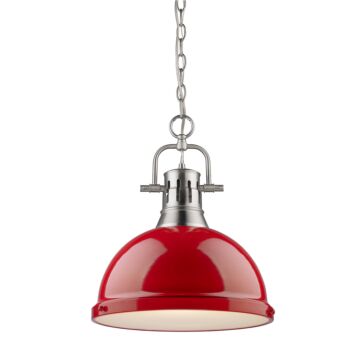 Duncan PW One Light Pendant in Pewter by Golden