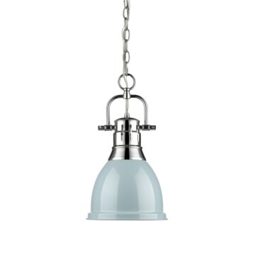 Duncan CH One Light Pendant in Chrome by Golden