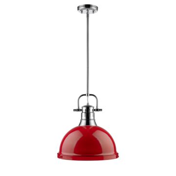 Duncan CH One Light Pendant in Chrome by Golden