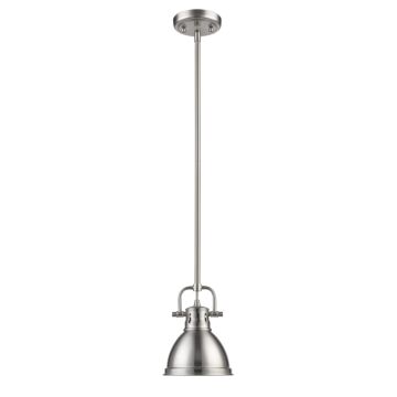 Duncan PW One Light Mini Pendant in Pewter by Golden