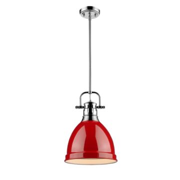 Duncan CH One Light Pendant in Chrome by Golden