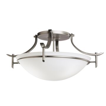 Olympia Three Light Semi Flush Mount in Antique Pewter by Kichler
