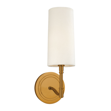 Dillon One Light Wall Sconce in Aged Brass by Hudson Valley