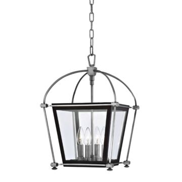 Hollis Four Light Pendant in Polished Nickel by Hudson Valley