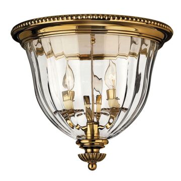 Hinkley Cambridge 3-Light Flush Mount Ceiling Light In Burnished Brass