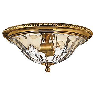 Hinkley Cambridge 2-Light Flush Mount Ceiling Light In Burnished Brass