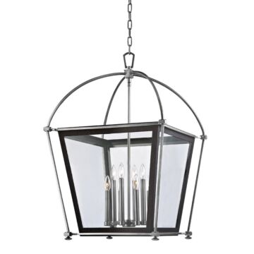 Hollis Eight Light Pendant in Polished Nickel by Hudson Valley