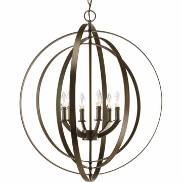 Equinox 6-Light Foyer Pendant in Antique Bronze