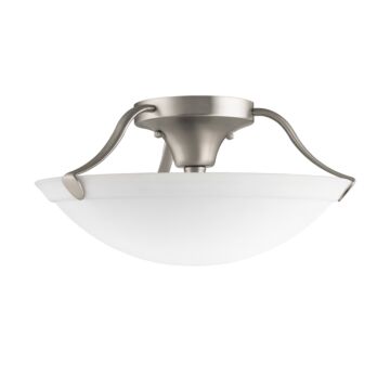 No Family Three Light Semi Flush Mount in Brushed Nickel by Kichler