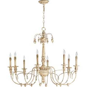 Salento Eight Light Chandelier in Persian White by Quorum International